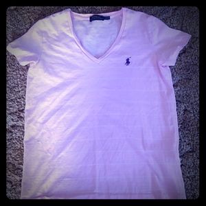 Pink and white Ralph Lauren t-shirt